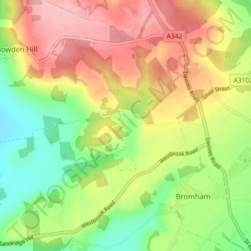 Chittoe topographic map, elevation, terrain