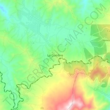 La Cumbre topographic map, elevation, terrain