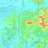 Songtan topographic map, elevation, terrain