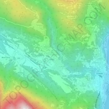 Codogna topographic map, elevation, terrain