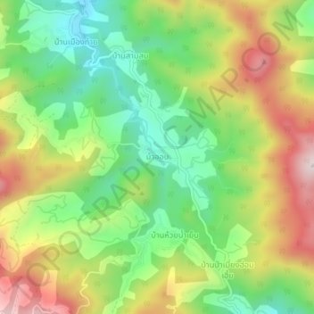 Ban Op topographic map, elevation, terrain