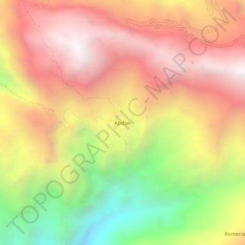 Abdon topographic map, elevation, terrain