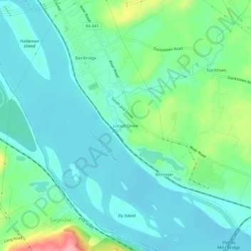 Locust Grove topographic map, elevation, terrain