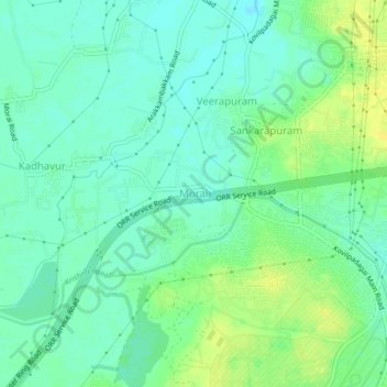 Morai topographic map, elevation, terrain