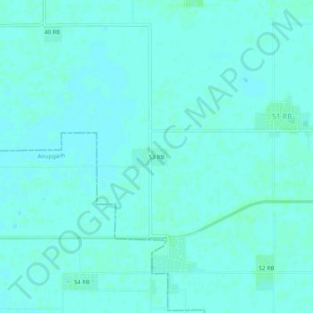53 RB topographic map, elevation, terrain
