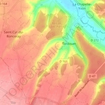 La Verdrie topographic map, elevation, terrain