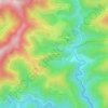Flacouze topographic map, elevation, terrain