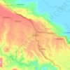Aurora topographic map, elevation, terrain