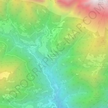 San Nazzaro topographic map, elevation, terrain