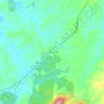 Boomer topographic map, elevation, terrain