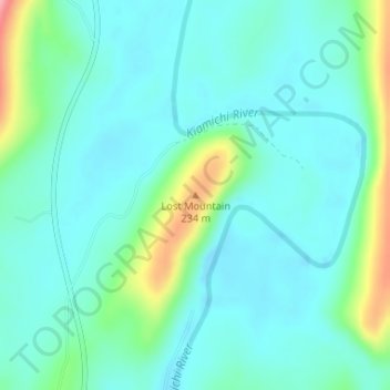 Lost Mountain topographic map, elevation, terrain