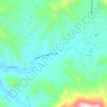 Twin Oaks topographic map, elevation, terrain