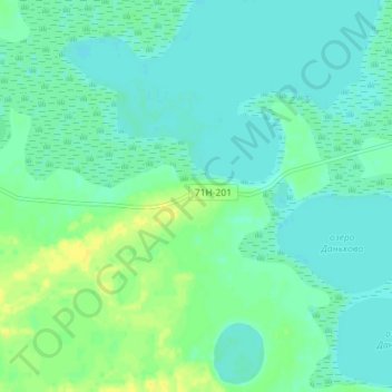 Данькова topographic map, elevation, terrain