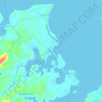 Libertad topographic map, elevation, terrain