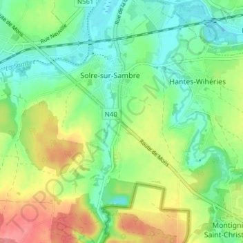 La Poule topographic map, elevation, terrain