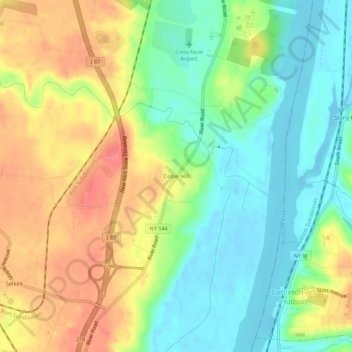 Cedar Hill topographic map, elevation, terrain