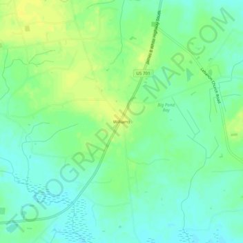 Williams topographic map, elevation, terrain