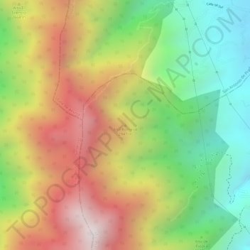 Alto Romeral topographic map, elevation, terrain