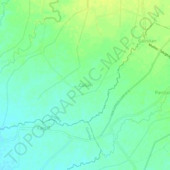 Culiat topographic map, elevation, terrain