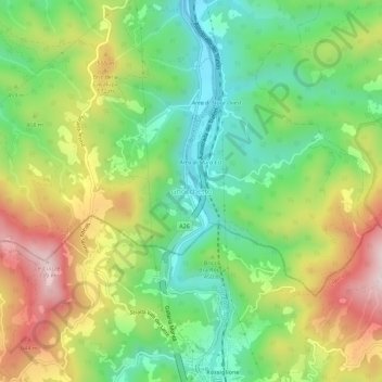 Gnocchetto topographic map, elevation, terrain