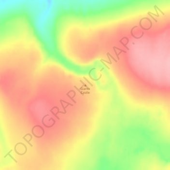 Giants Castle topographic map, elevation, terrain
