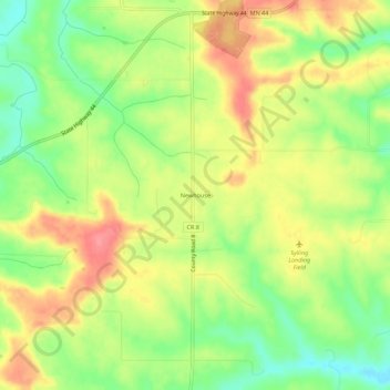 Newhouse topographic map, elevation, terrain