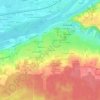Les Corneaux topographic map, elevation, terrain