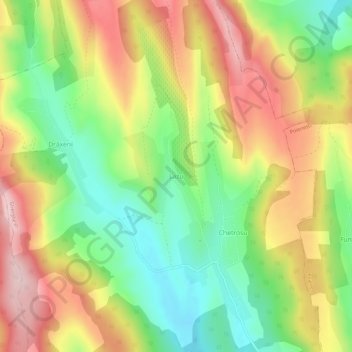 Lazu topographic map, elevation, terrain
