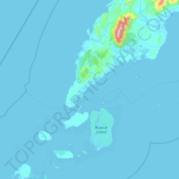 Cabugan Islands topographic map, elevation, terrain