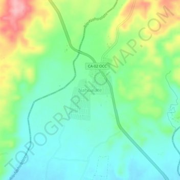 Nahualate topographic map, elevation, terrain