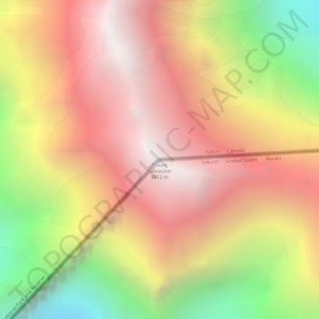 Mount Vancouver topographic map, elevation, terrain