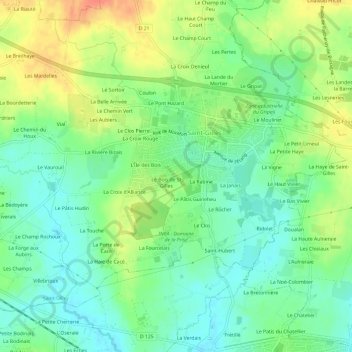 La Porte topographic map, elevation, terrain
