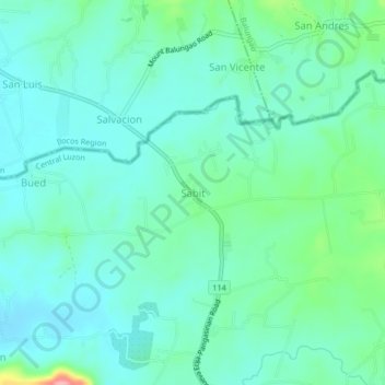 Sabit topographic map, elevation, terrain