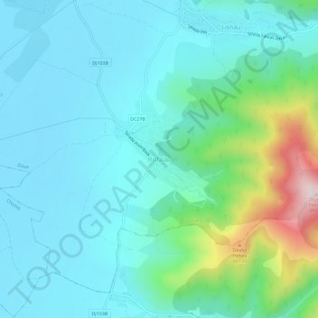 Bicfalău topographic map, elevation, terrain