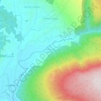 Pirveli Balda topographic map, elevation, terrain