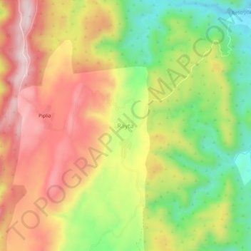 Rayta topographic map, elevation, terrain