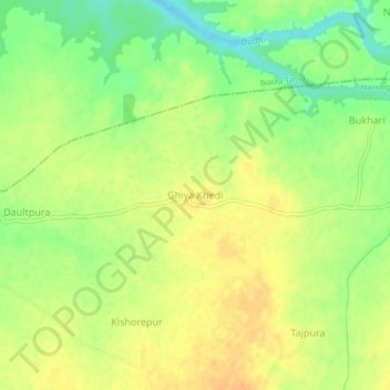 Ghiya Khedi topographic map, elevation, terrain