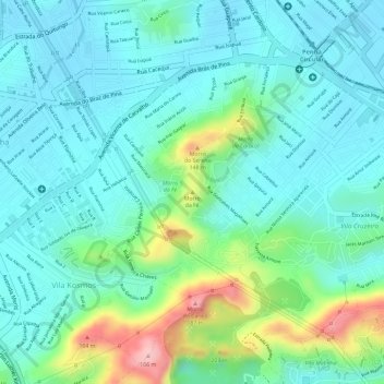Morro da Fé topographic map, elevation, terrain