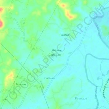Capagao topographic map, elevation, terrain
