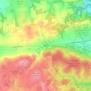 Shawan topographic map, elevation, terrain