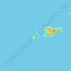 Timore Island topographic map, elevation, terrain