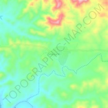 Feledarib topographic map, elevation, terrain