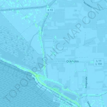Fedderswarft topographic map, elevation, terrain