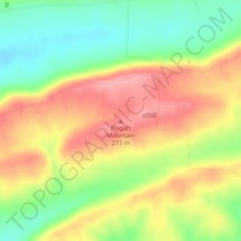 Pisgah Mountain topographic map, elevation, terrain