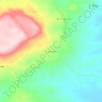 Queparo topographic map, elevation, terrain