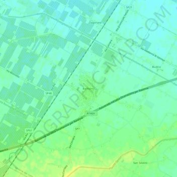 Barbiano topographic map, elevation, terrain