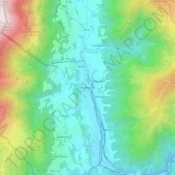 Molinaccio topographic map, elevation, terrain