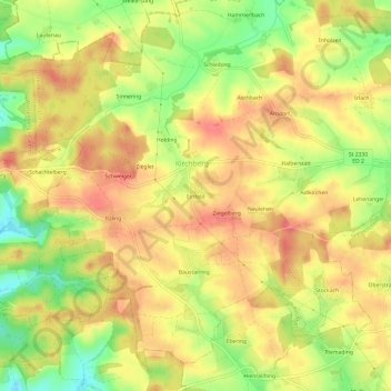 Einfeld topographic map, elevation, terrain
