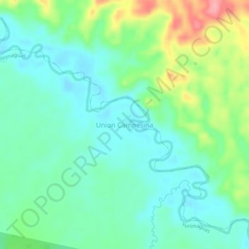 Union Campesina topographic map, elevation, terrain
