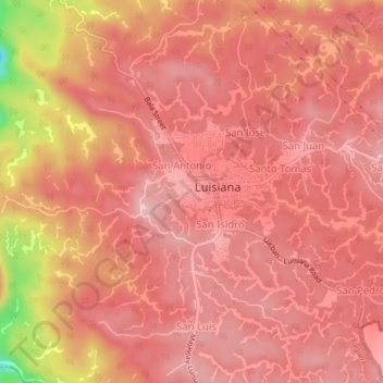 San Diego topographic map, elevation, terrain